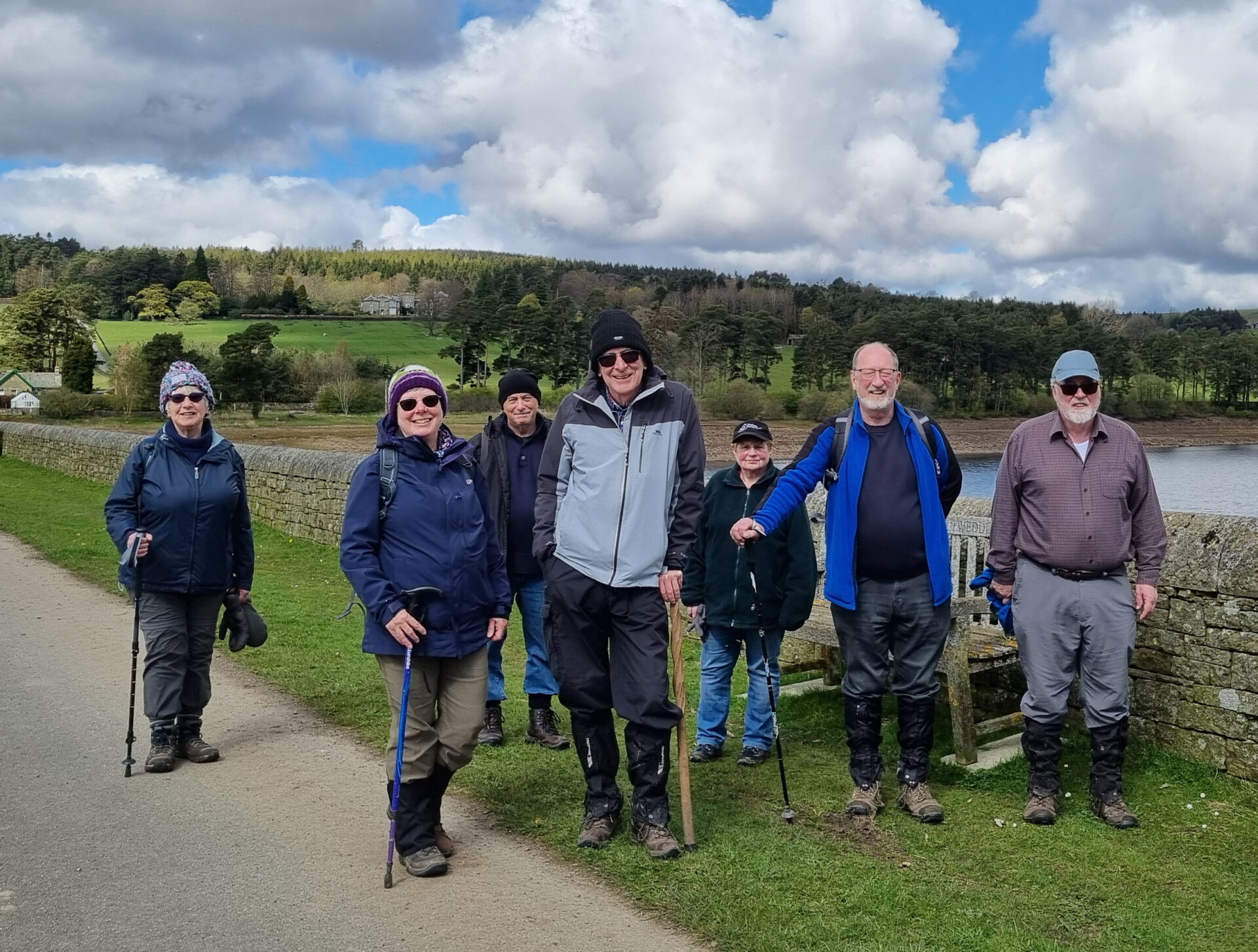Walking group at Tunstall reservoir